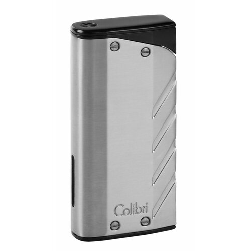 Зажигалка газовая турбо Colibri OF LONDON Torque Silver Finish With Matt Black зажигалка газовая colibri trinity black matt