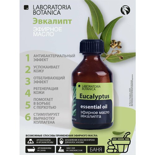 Масло эфирное эвкалипта 40 гр для ароматерапии для диффузора и ароматизации помещений для бани и сауны для массажа для ванны для расслабления 320₽