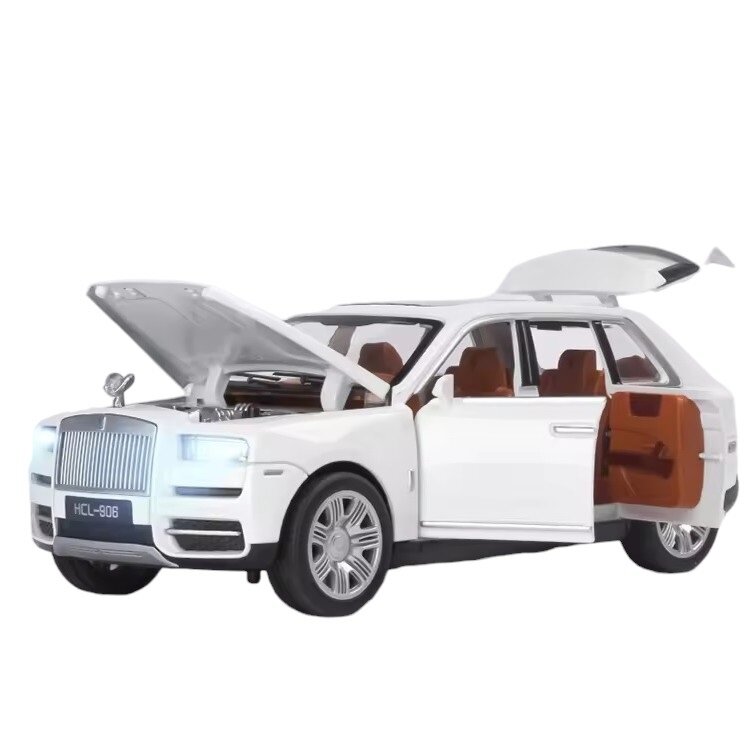 Модель металлическая внедорожника Rolls-Royce Cullinan дым, свет, звук 1:22 HCL-506A (Цвет: Белый)