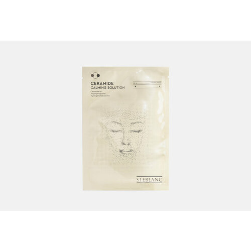 Тканевая крем-маска для лица успокаивающая с церамидами Steblanc CERAMIDE CALMING SOLUTION CREAMY SHEET MASK / количество 1 шт