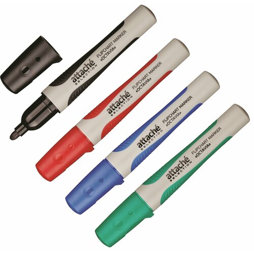 Набор маркеров для флипчартов Attache Selection Octavia набор 4цв, 2-3мм