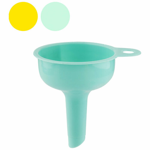 Воронка для слива с узким горлышком диаметр 7 см пластик цвет желтыйзеленый 101₽