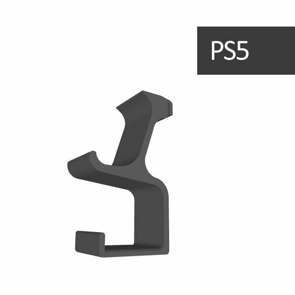 Кронштейн для игровых джойстиков и наушников на корпус PS5 / Playstation 5 / черный