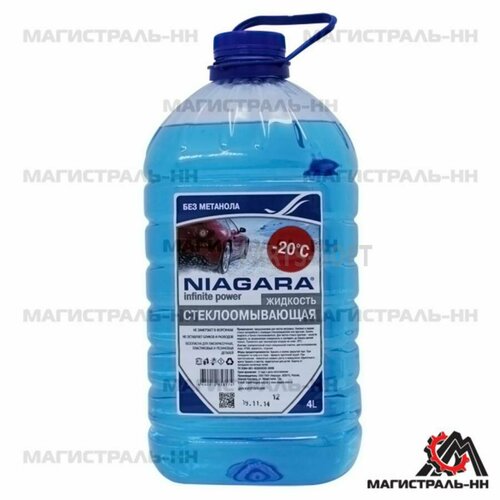 NIAGARA 001017007008 Жидкость омывателя незамерзающая Ниагара Универсальная Red Bubble -20 C 4л 870₽