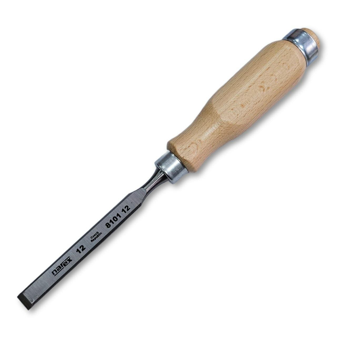 Плоская стамеска Narex с деревянной светлой ручкой 12 мм 810112