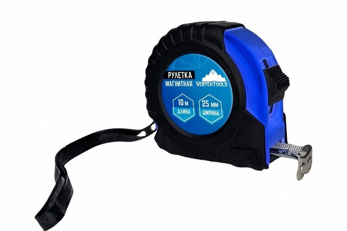 Рулетка vertextools магнитная 10х25 мм 3120-10