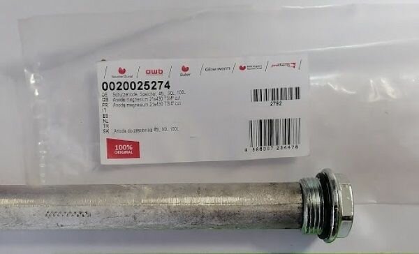 фото Анод для газового котла Protherm KLZ 45L,90L,100L (оригинал) 0020025274