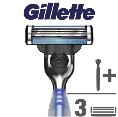 Бритвенный станок Gillette MACH3 Start с 3 сменными кассетами — фото 1