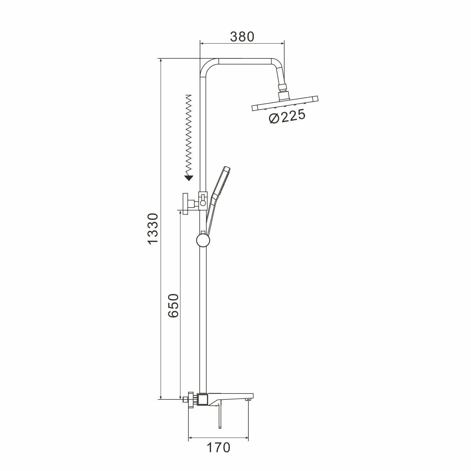 Душевая система Shevanik S9736T — фото 1