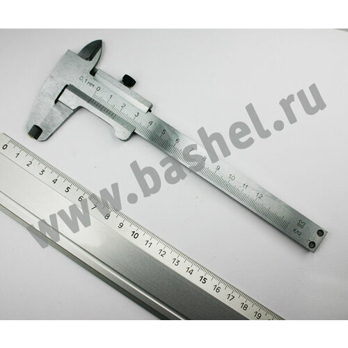 Штангенциркуль металлический тип 1, класс точности 2, 125 мм, шаг 0,1 мм