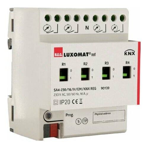 KNX Активатор переключателя для шинной системы, 4-канальный 90139 – BEG – 4007529901395