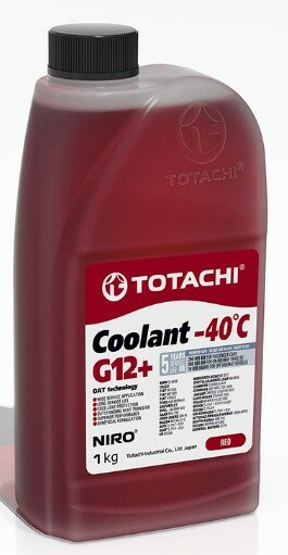 Антифриз TOTACHI NIRO COOLANT -40 C красный G12+ 1 кг TOTACHI 43101 | цена за 1 шт