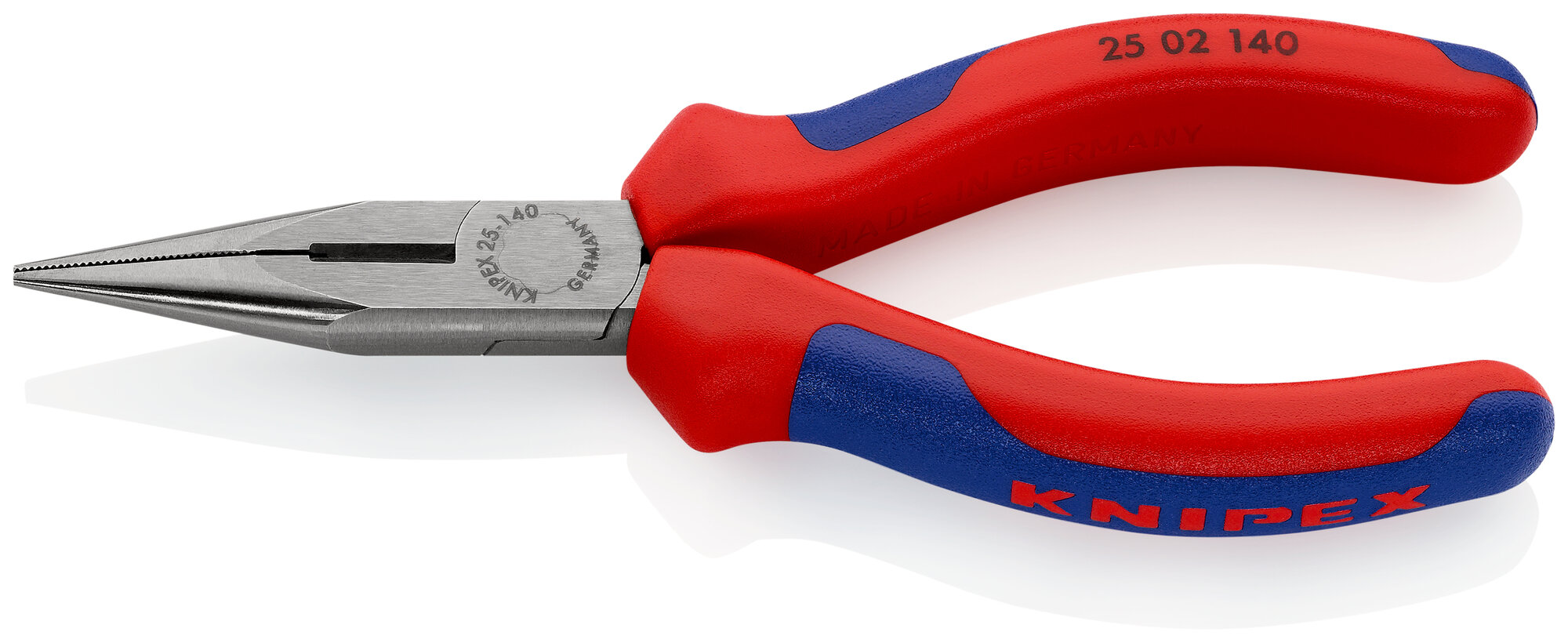 Длинногубцы KNIPEX с режущими кромками, 140 мм, фосфатированные, 2-комп ручки KN-2502140