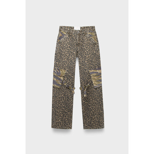 фото Брюки карго one teaspoon animal camo luna utility pants, размер 27, мультиколор