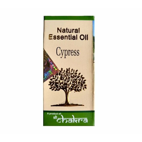 Natural Essential Oil CYPRESS, Shri Chakra (Натуральное эфирное масло кипарис, Шри Чакра), 10 мл. натуральное эфирное масло кипарис chakra 10 мл