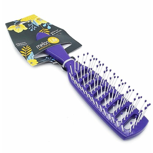 Melon Professional Щетка массажная продувная 7-ми рядная Фиолетовая