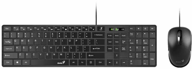 Комплект SlimStar C126 чёрный, USB(клавиатура SlimStar C126 и мышь DX-125)