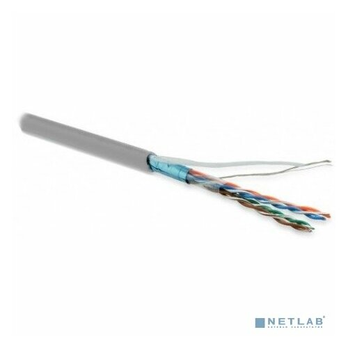 Hyperline Экранированная витая пара бухты Hyperline FUTP4-C5E-P26-IN-LSZH-GY-100 100 м кабель витая пара экранированная FUTP категория 5e 4 пары 26 AWG многожильный patch экран - фольга LSZH нгА-HF 20C 75C серый Серый 13836₽