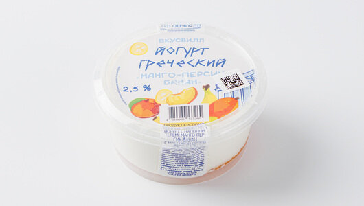 Йогурт греческий "Манго-персик-банан" 2,5%
