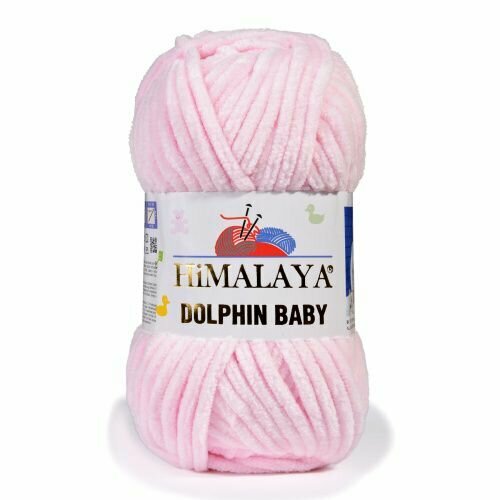 Пряжа плюшевая HiMALAYA DOLPHIN BABY (Гималаи Долфин Беби) HDB80303 - бледно-розовый