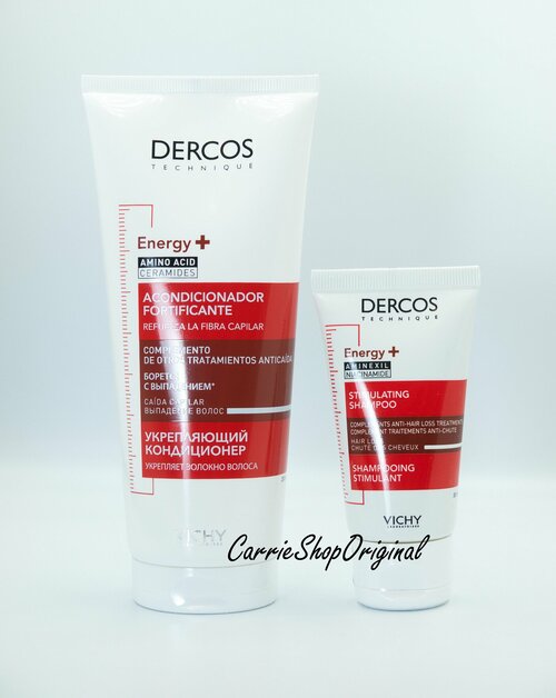 Набор Vichy Dercos Energy+ Aminexil кондиционер против выпадения волос 200 мл + Шампунь против выпадения волос energy+ 50 мл