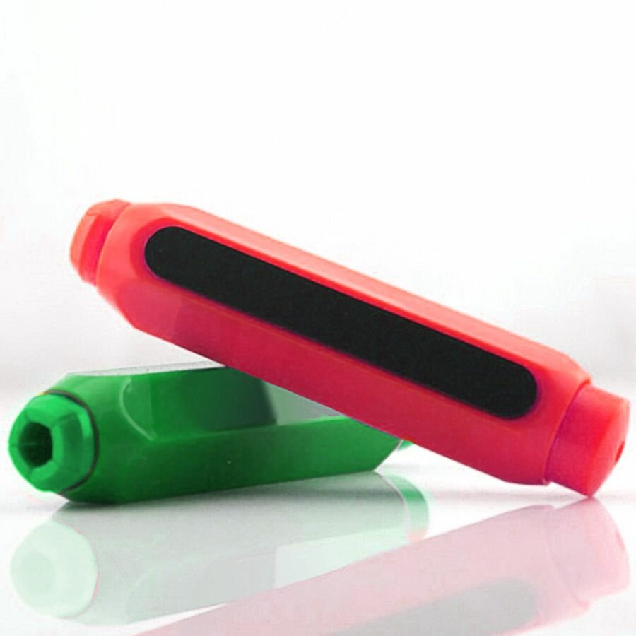 Набор держателей цанговых для мелков, пастели, карандашей с магнитной лентой (красный+зеленый)
