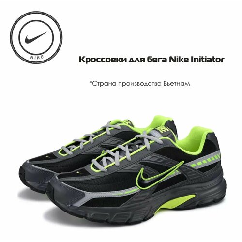 Кроссовки NIKE, размер 40 RU, черный, зеленый кроссовки nike initiator размер 10 5 us синий