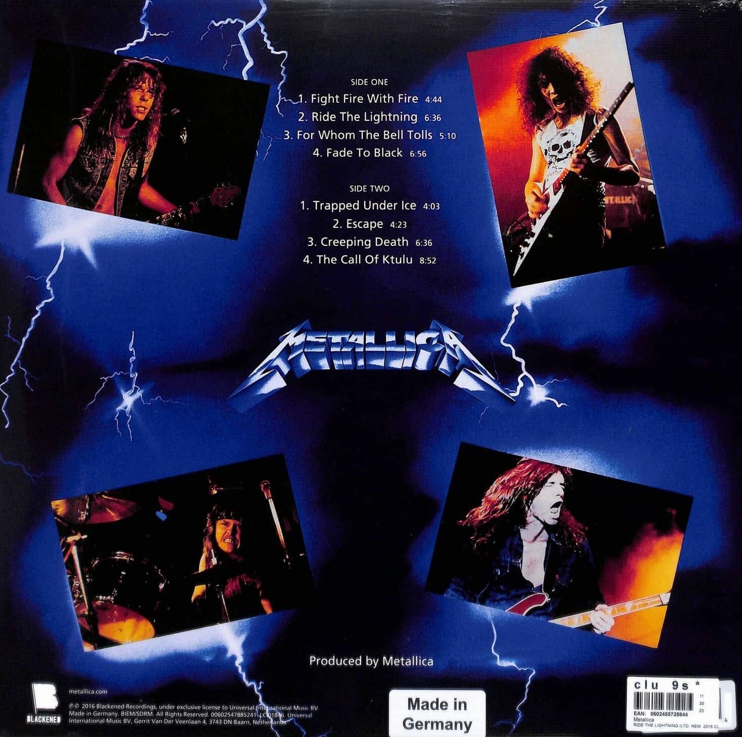 Metallica – Ride The Lightning (Electric Blue Vinyl)