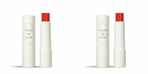 Nacific Тинт для губ Vegan Lip Glow #03, Coral Rose, 2 шт