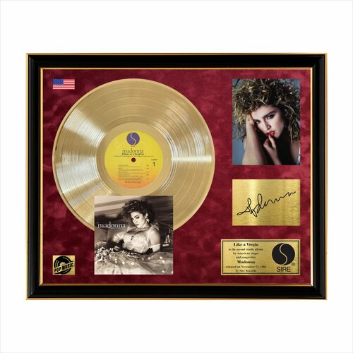 Madonna Like a virgin золотой винил с автографом в рамке madonna like a virgin 180 gram black vinyl 12 винил