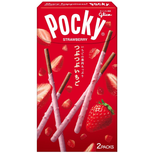 Палочки Pocky с кусочками клубники 27,5гр (2 пакетика) Япония