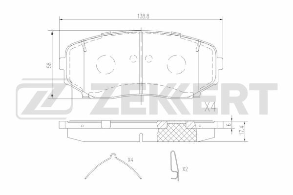 Колодки торм. диск. передн. Ford USA Edge 10- Mitsubishi Pajero Sport III 15- Mazda CX-5 II 17- C