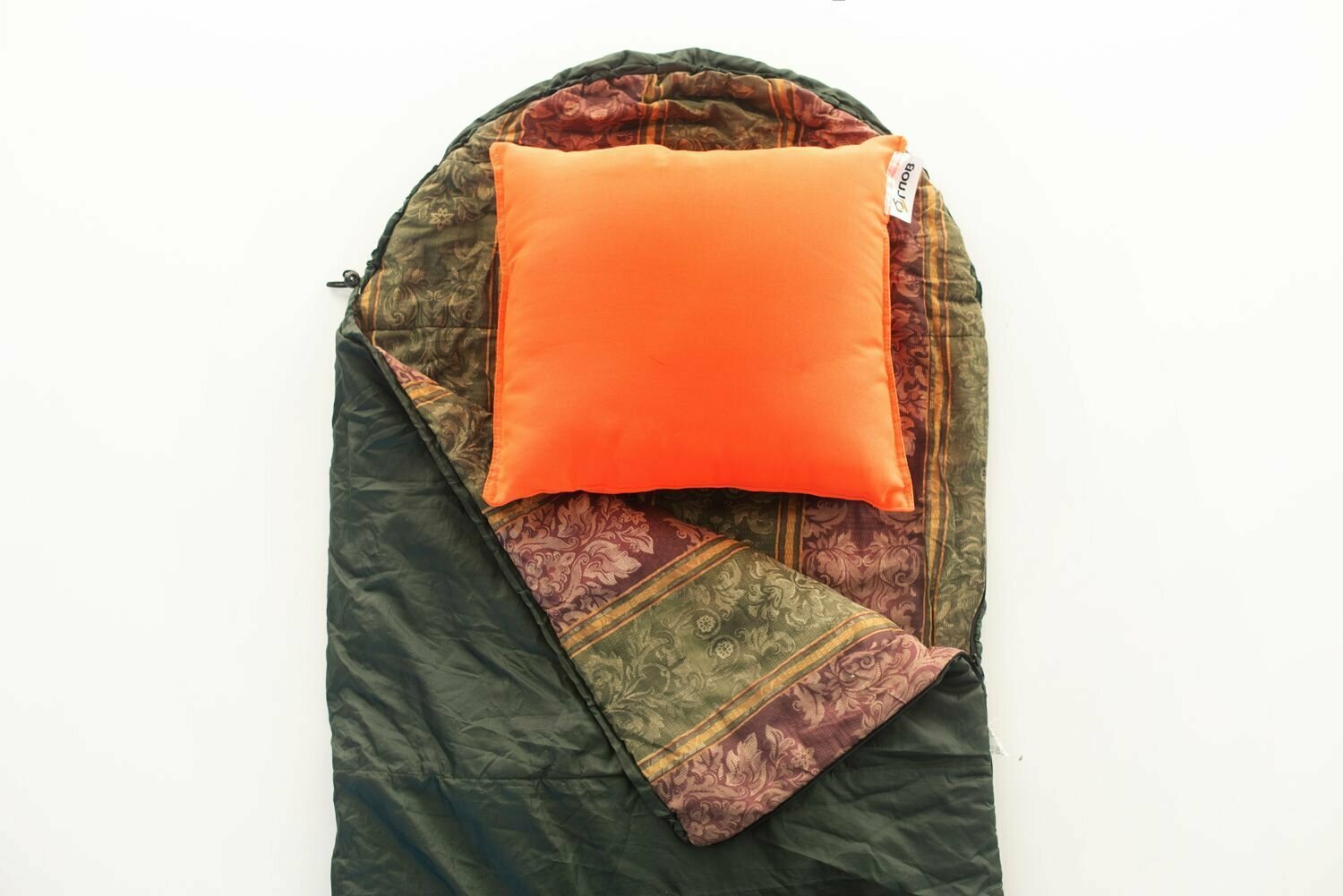 Подушка туристическая "6 Углов" 50х40х15см для спального мешка, одеяла, палатки, походная, оранжевая