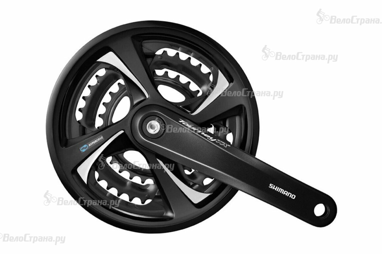 Система шатунов Shimano TX801, 170 мм, для 7/8 ск, Кв, 48/38/28T, с защитой Черный