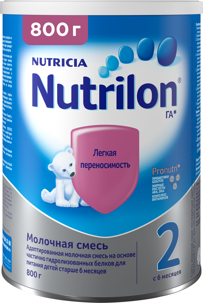 Смесь молочная NUTRILON ГА 2, с 6 месяцев, 800г