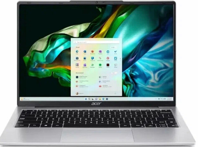 14" Ноутбук Acer Aspire Lite 14, Intel Processor N100 (2.1 ГГц), RAM 8 ГБ DDR5, SSD 256 ГБ, Intel UHD Graphics, Windows 11, Silver