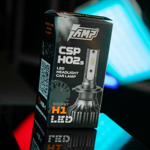 Светодиодная лампа в фару AMP CSP H02s H1