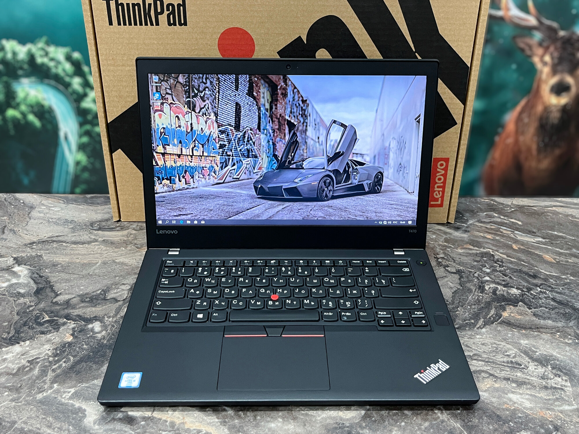 14" Ноутбук для работы Lenovo ThinkPad T470 (1920x1080 / Intel Core i5-6300u / 8ГБ / 256ГБ SSD / Intel HD Graphics, Win 10Pro)