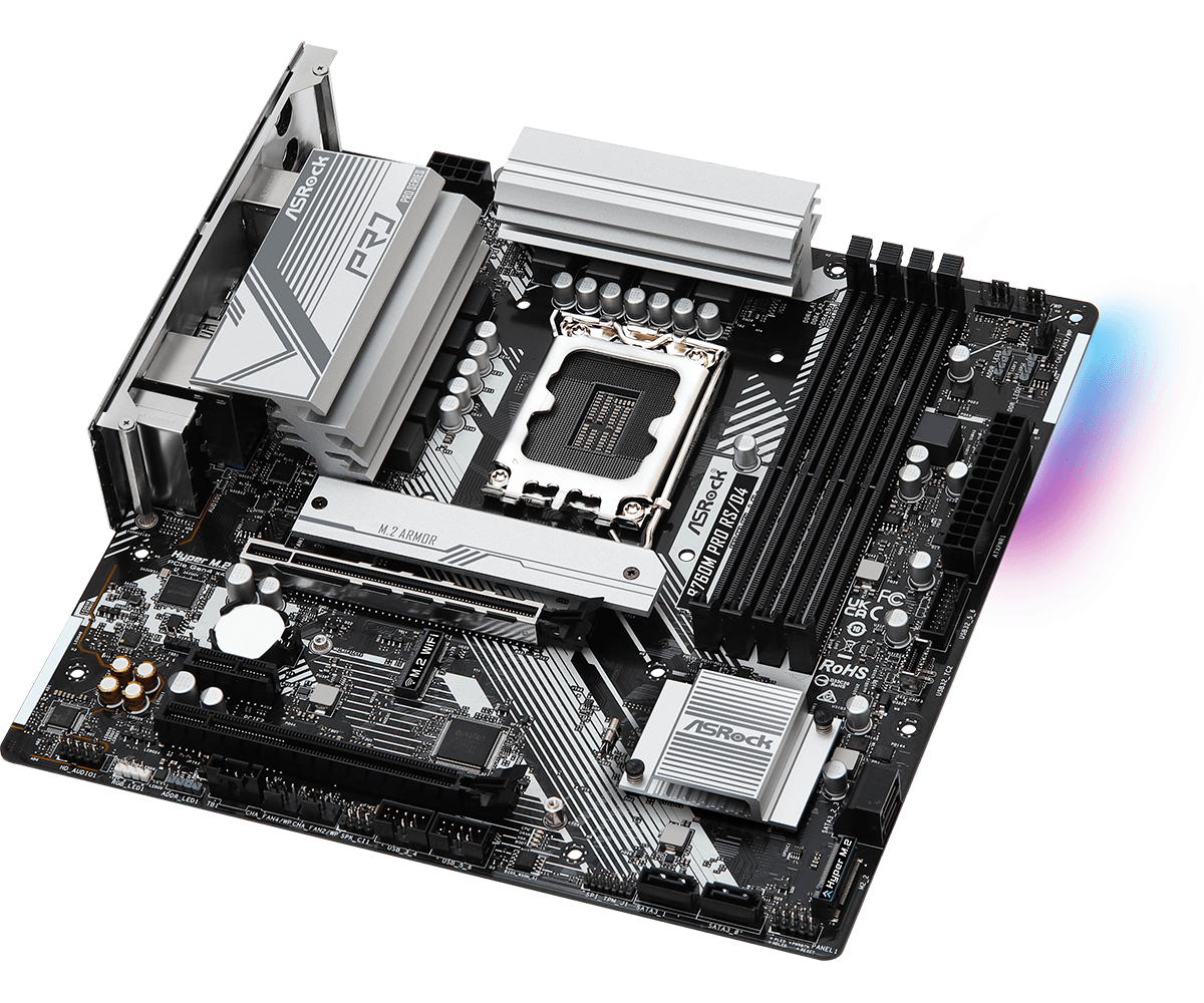 Материнская плата Asrock B760M PRO RS, Soc-1700, Intel B760, mATX - фото №11