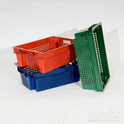 Ящик для хранения и транспортировкий овощей и фруктов 600400200мм частично перфорированный штабелируемый 1245₽