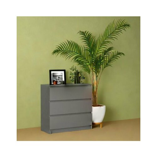 Комод-тумба в цвете Графит 3 ящика из ЛДСП