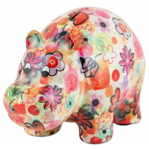 Бегемот Ипполит (белый с цветками)