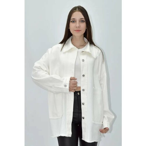 Джинсовая куртка Tango Plus, размер onesize, белый джинсовая куртка tango plus размер xl белый