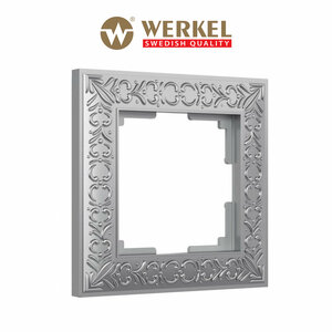 Рамка из металла на 1 пост Werkel Antik WL07-Frame-01 хром матовый