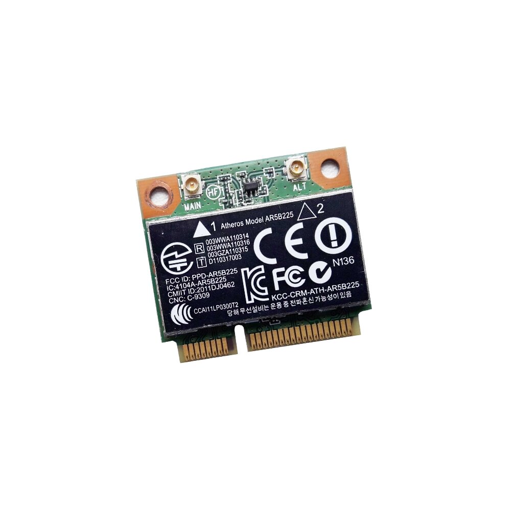 Контроллер WLAN Wi-Fi microPCI-Express Atheros AR5B225, WCBN608AH-H1, 802.11 b/g/n