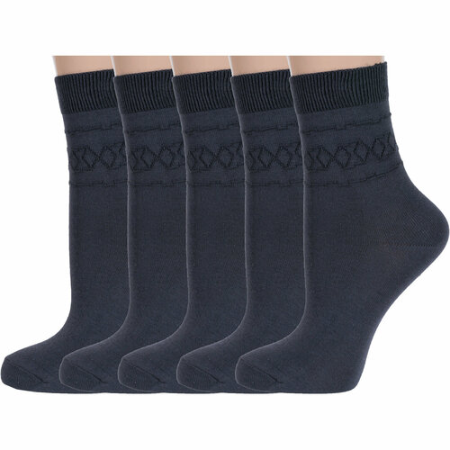 Носки RuSocks, 5 пар, размер 23-25, серый