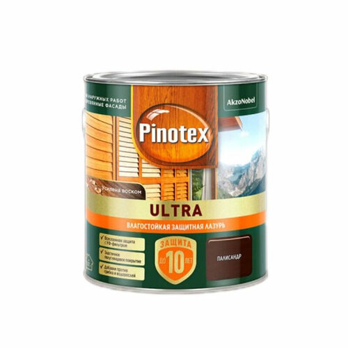 Лазурь защитная влагостойкая для древесины PINOTEX ULTRA палисандр 2,5 л