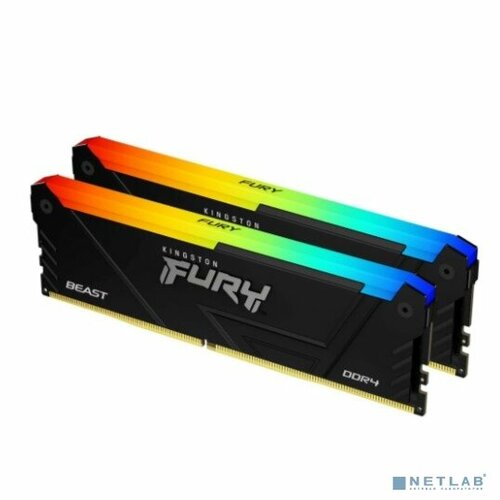 Модуль памяти DDR4 32Gb 2х16Gb 3600MTs Kingston KF436C18BB2AK232 Fury Beast RGb 1305000₽