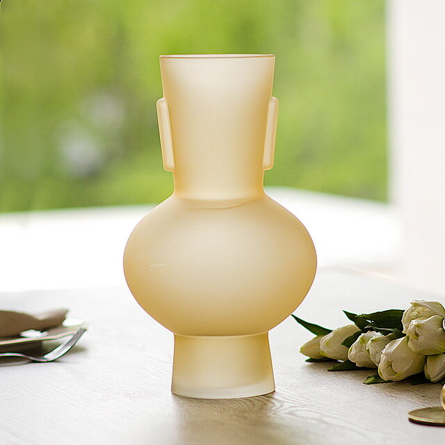 Kaemingk Стеклянная ваза Soeira Gold 32 см 647111