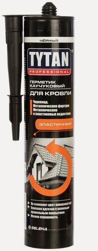 Изображение товара Титан герметик каучуковый кровельный (310мл) черный